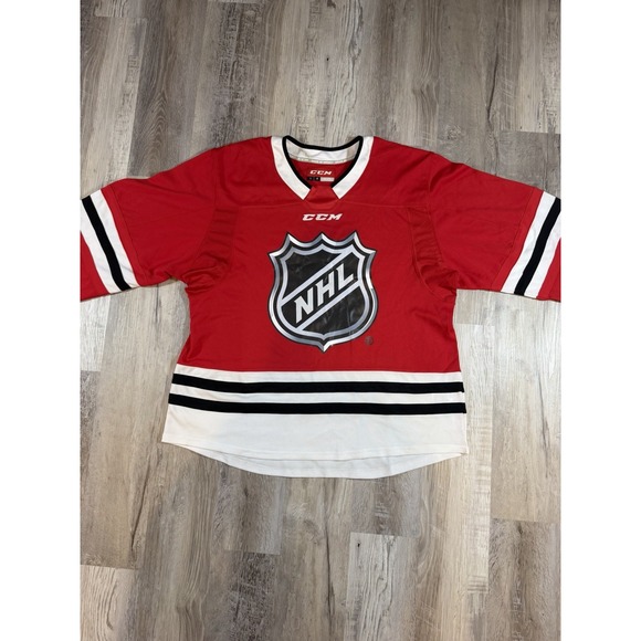 CCM Other - CCM NHL Shield Hockey Jersey Mens Large Red Black White Blank Back